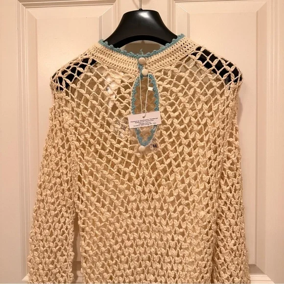 Sportmax by Max Mara Label-cut Multicolour Crochet Freccia Short Dress Size: S - Picture 14 of 14